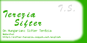 terezia sifter business card