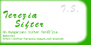 terezia sifter business card